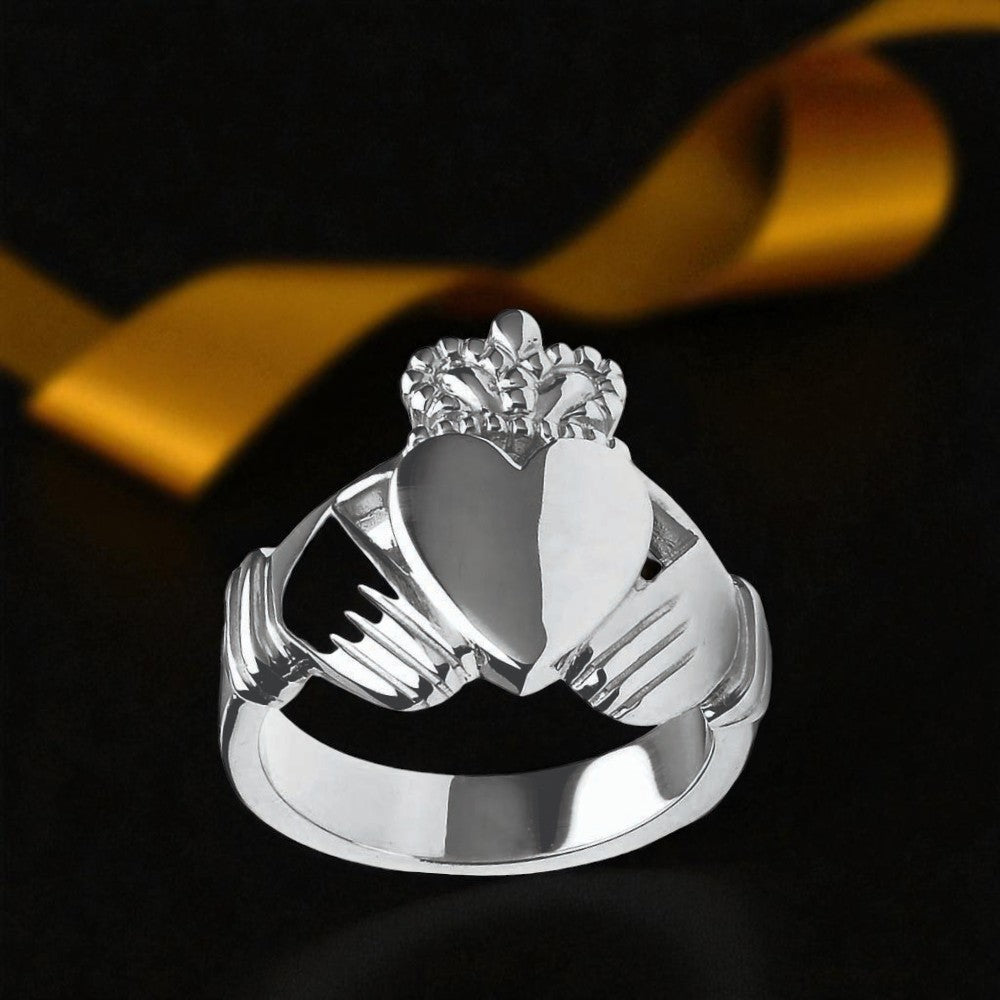Large Heavy Claddagh Ring