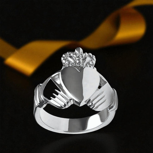 Large Heavy Claddagh Ring