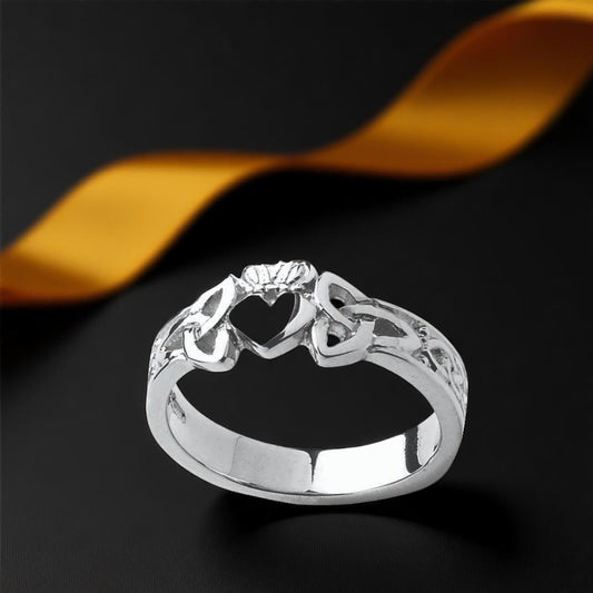 Claddagh with Trinity Knot Ring
