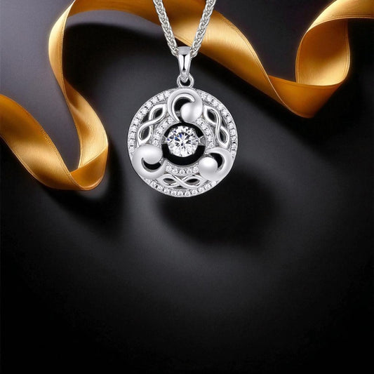 Celtic Swirls Dancing Stone Pendant