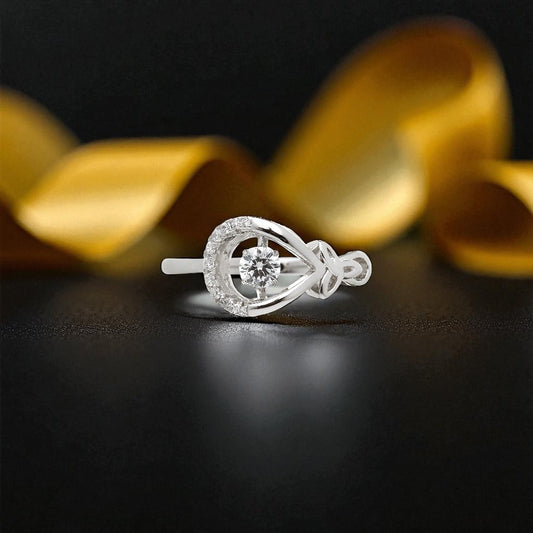 Dancing Stone Trinity Drop Ring