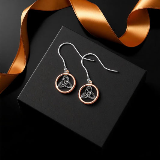 Silver Earrings Essential Trinity Circle