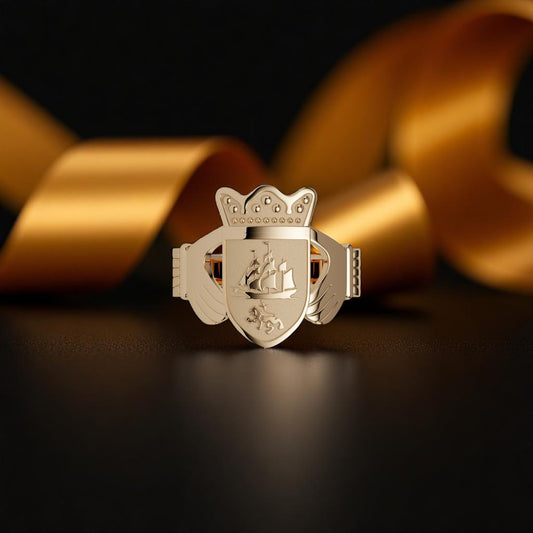 Medium  Claddagh Heraldry Ring
