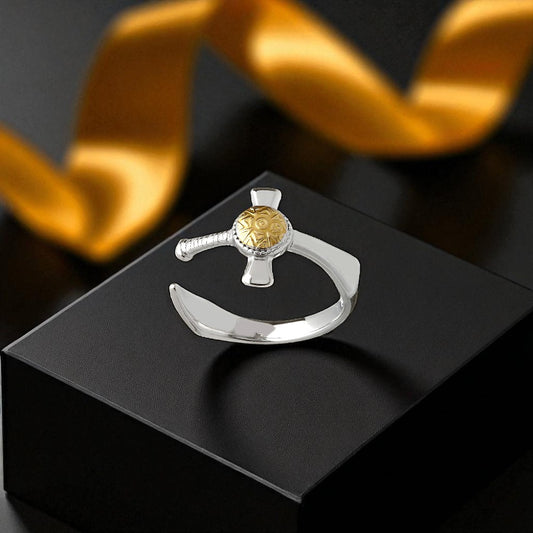 Nuada Silver & 18K Plated Sword Ring