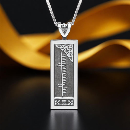 Customised Name Ogham Celtic Pendant