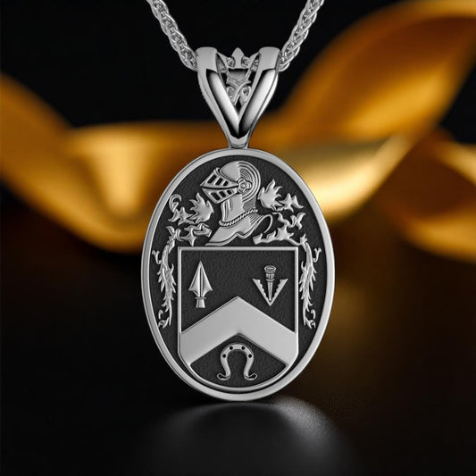 Large Oval Heraldry Pendant