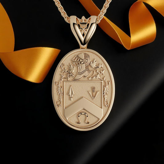 Large Oval Heraldry Pendant