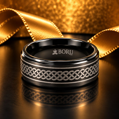 Boru 8mm Titanium Celtic Knot Band