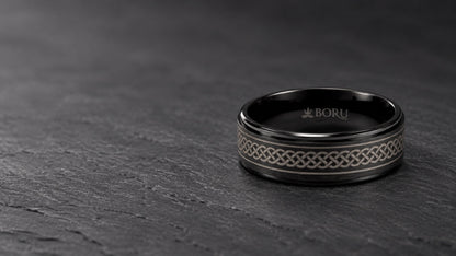 Boru 8mm Titanium Celtic Knot Band