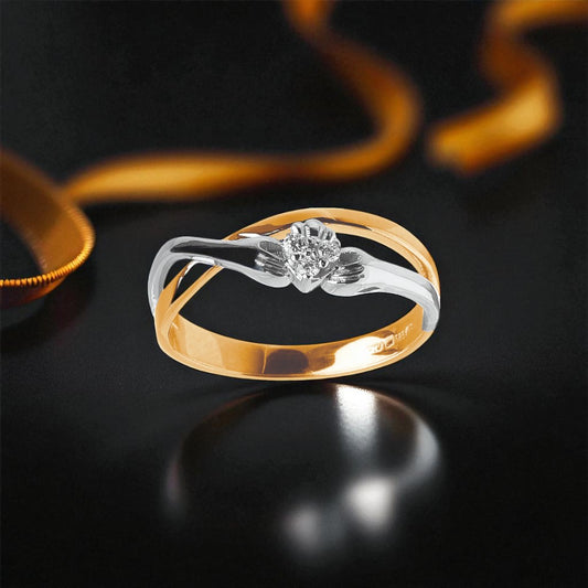 Diamond Twist Claddagh Ring