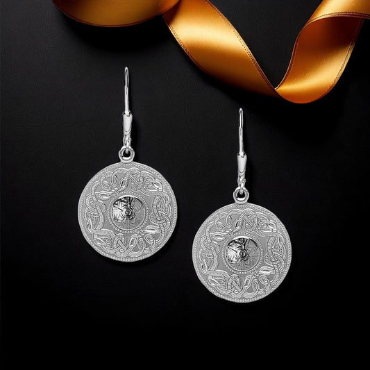 Celtic Warrior Drop Earrings - Medium