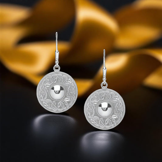 Celtic Warrior Drop Earrings - Medium