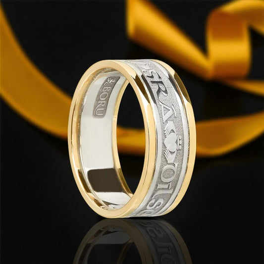 Ladies Gra Dilseacht Cairdeas Ring with Yellow Trims