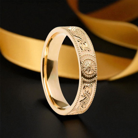 Celtic Warrior Ring - Narrow - Court Shaped