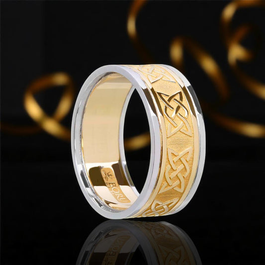 Gents Lovers Knot Ring with White Trims