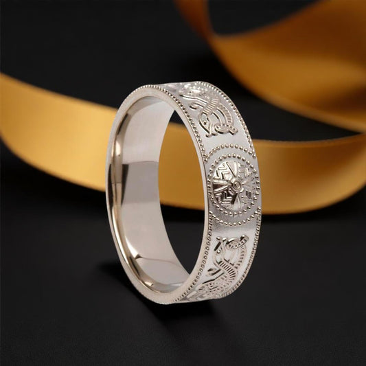 Celtic Warrior Ring - Medium - Court Shaped