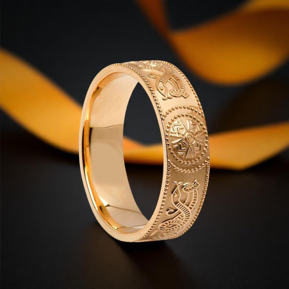 Celtic Warrior Ring - Medium - Court Shaped