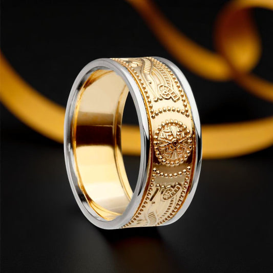 Celtic Warrior Ring - Medium with White Trims