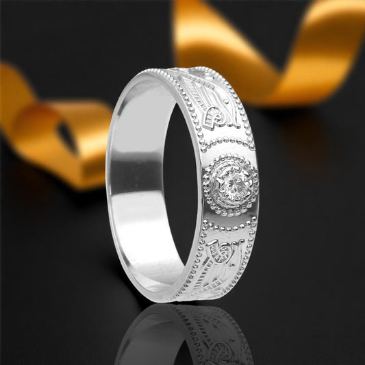 Celtic Warrior Ring - Medium with Diamond