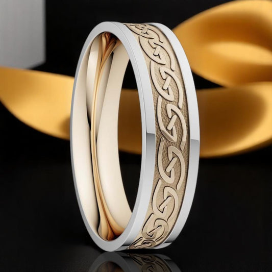 5mm Celtic Waves Yellow with White Rails