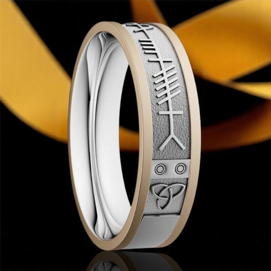 5mm Ogham Mo Anam Cara - White with Yellow Rails