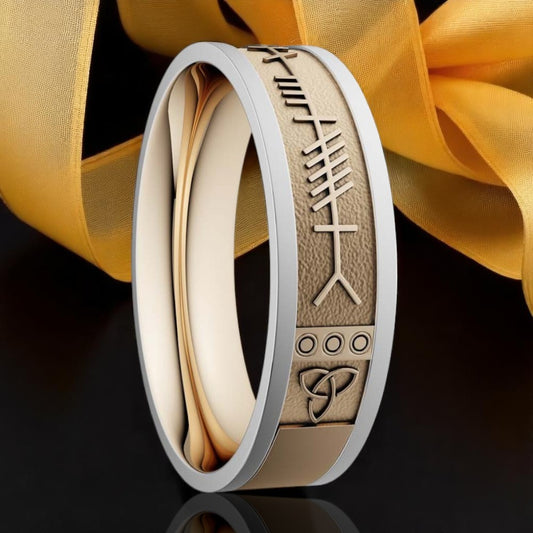 6.5mm Ogham Mo Anam Cara - Yellow with White Rails