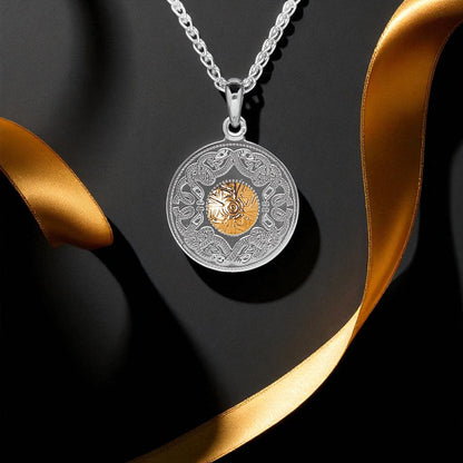 Silver Pendant Medium Disc with Bead