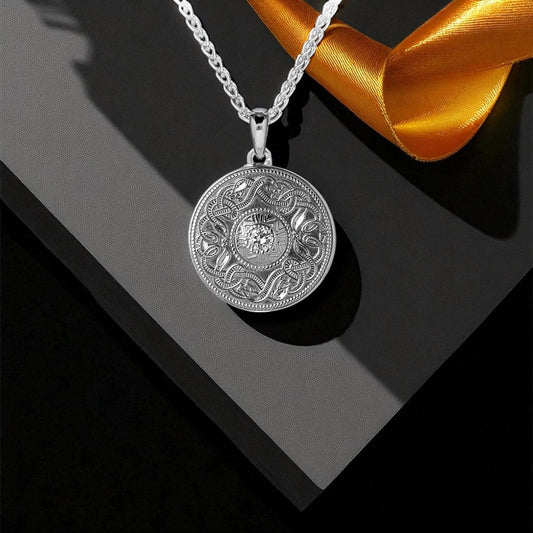 Celtic Warrior Medium Disc Pendant with Diamond