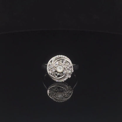Silver Arian Ring Swirls