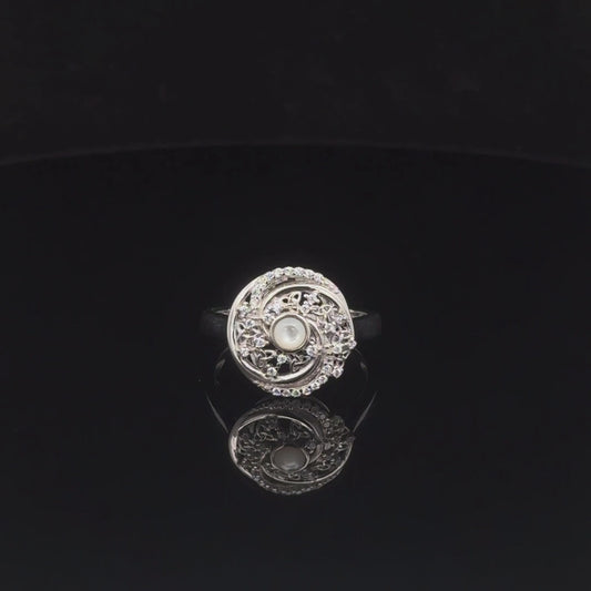 Silver Arian Ring Swirls