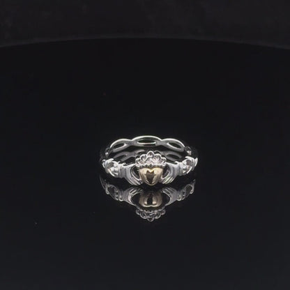 Heart of Gold Claddagh with Twisted Shank