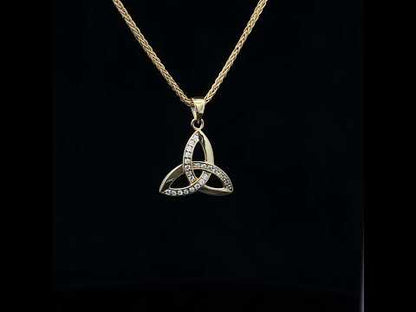 14K Gold Vermeil Trinity with CZ Pendant