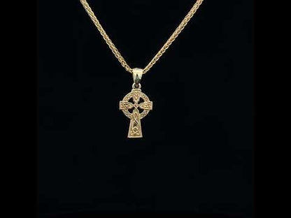 14K Gold Vermeil Traditional Cross - Very Small
