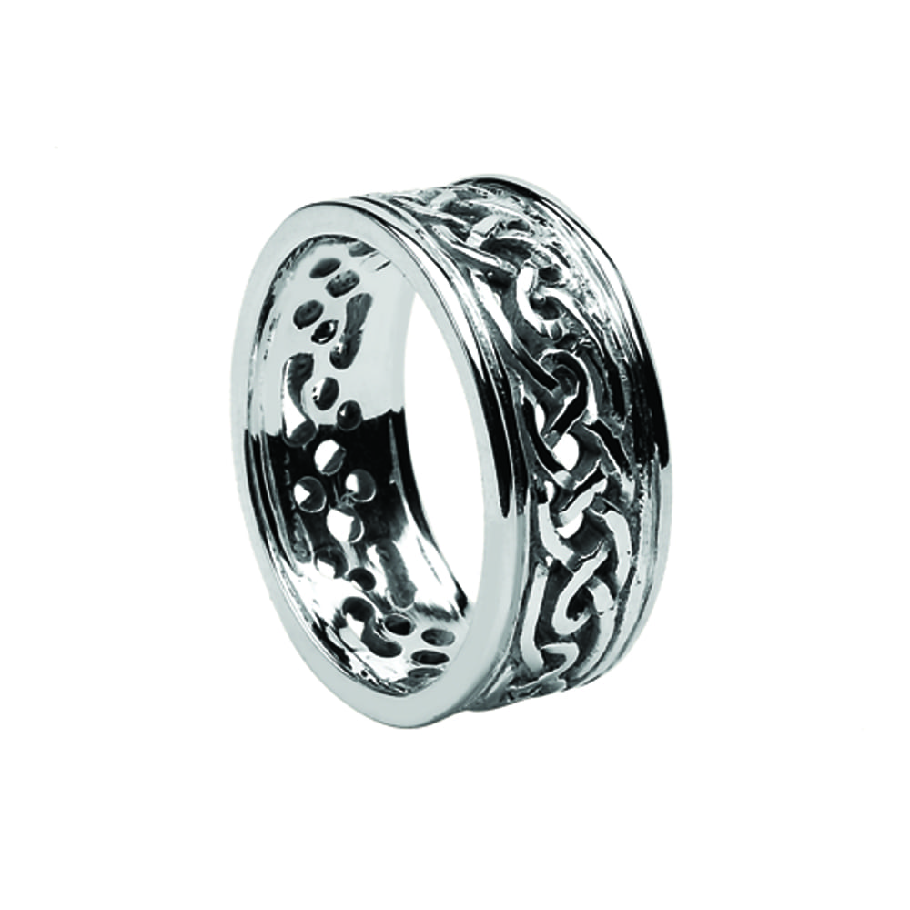 Ladies Celtic Knot Filigree Wedding Ring with Trims - Celtic Jewelry by ...